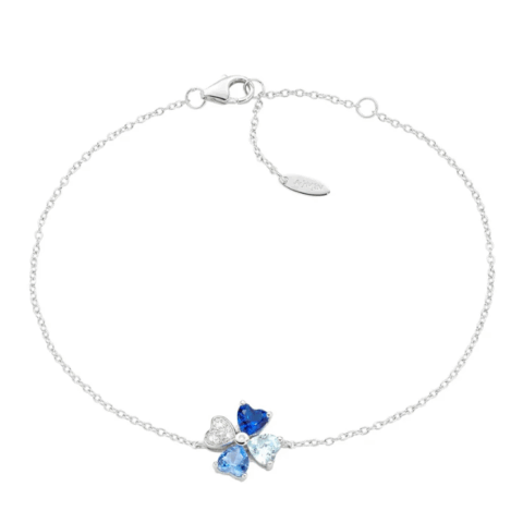 Bracciale Quadricuore Blu Multicolor Amen | BRQUBMBL