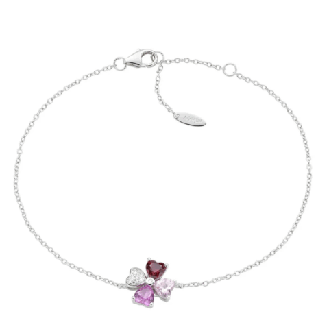 Bracciale Quadricuore Fucsia Multicolor Amen | BRQUBMFU