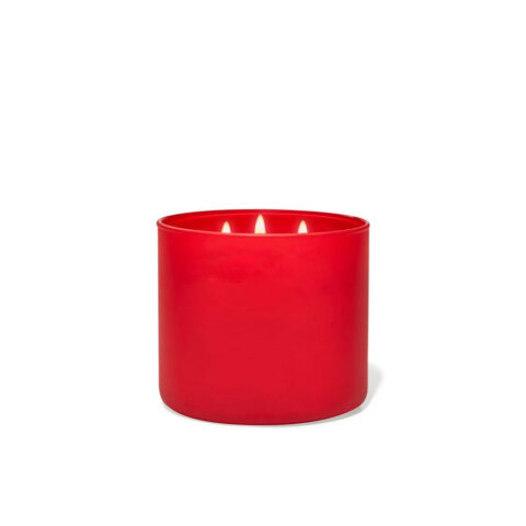 Candela Profumata 3 Stoppini Rosso Cera Di Soia Essenza Rosa In Vetro Brandani | 51769